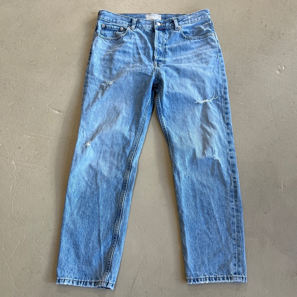 Everlane relaxed straight fit button fly jeans